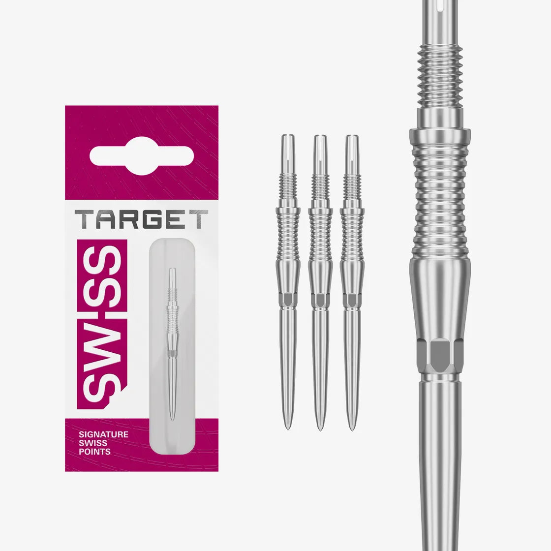 Target - Signature Swiss Point Rst - Strieborný - Hroty Na Šípky - Direct Darts - 1