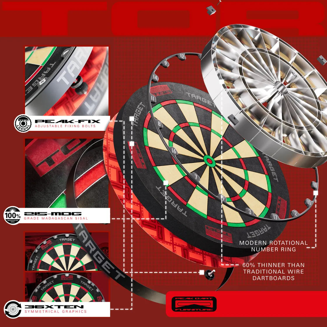 Target - Tor - Sisalový Terč Na Šípky - Direct Darts - 2