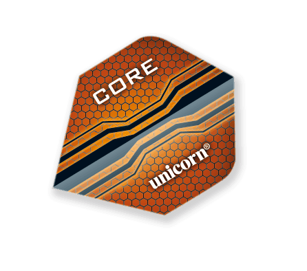 Unicorn - Core Plus Core Oranžová - 75 Mikrón - Letky Na Šípky - Direct Darts - 1