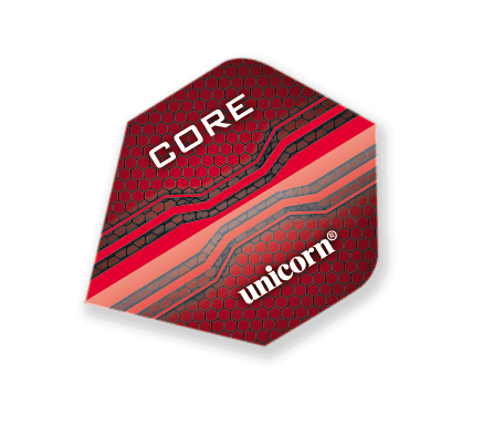 Unicorn - Core Plus Core Červená - 75 Mikrón - Letky Na Šípky - Direct Darts - 1