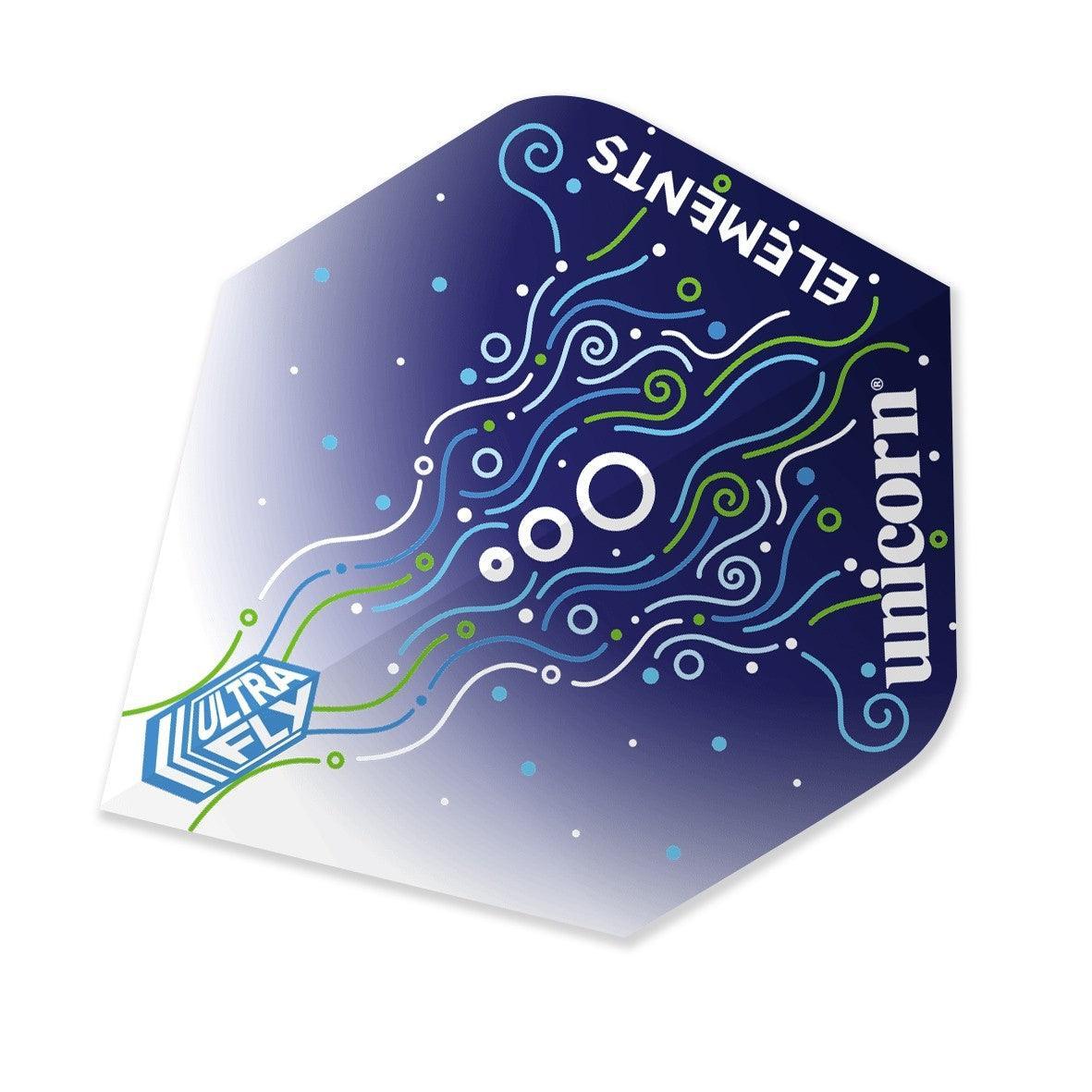 Unicorn - Ultrafly Plus Elements Hydrostorm - 100 Mikrón - Letky Na Šípky - Direct Darts - 1