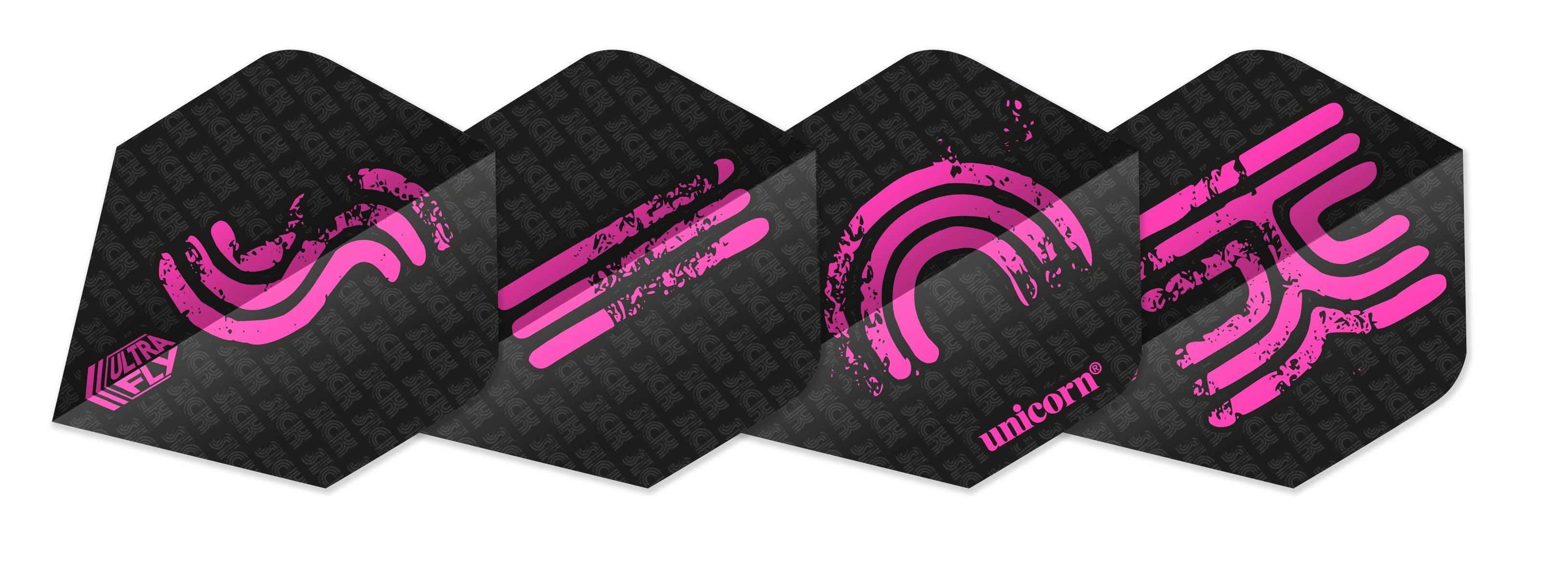 Unicorn - Ultrafly Plus Sick Neónová Ružová - 100 Mikrón - Letky Na Šípky - Direct Darts - 1