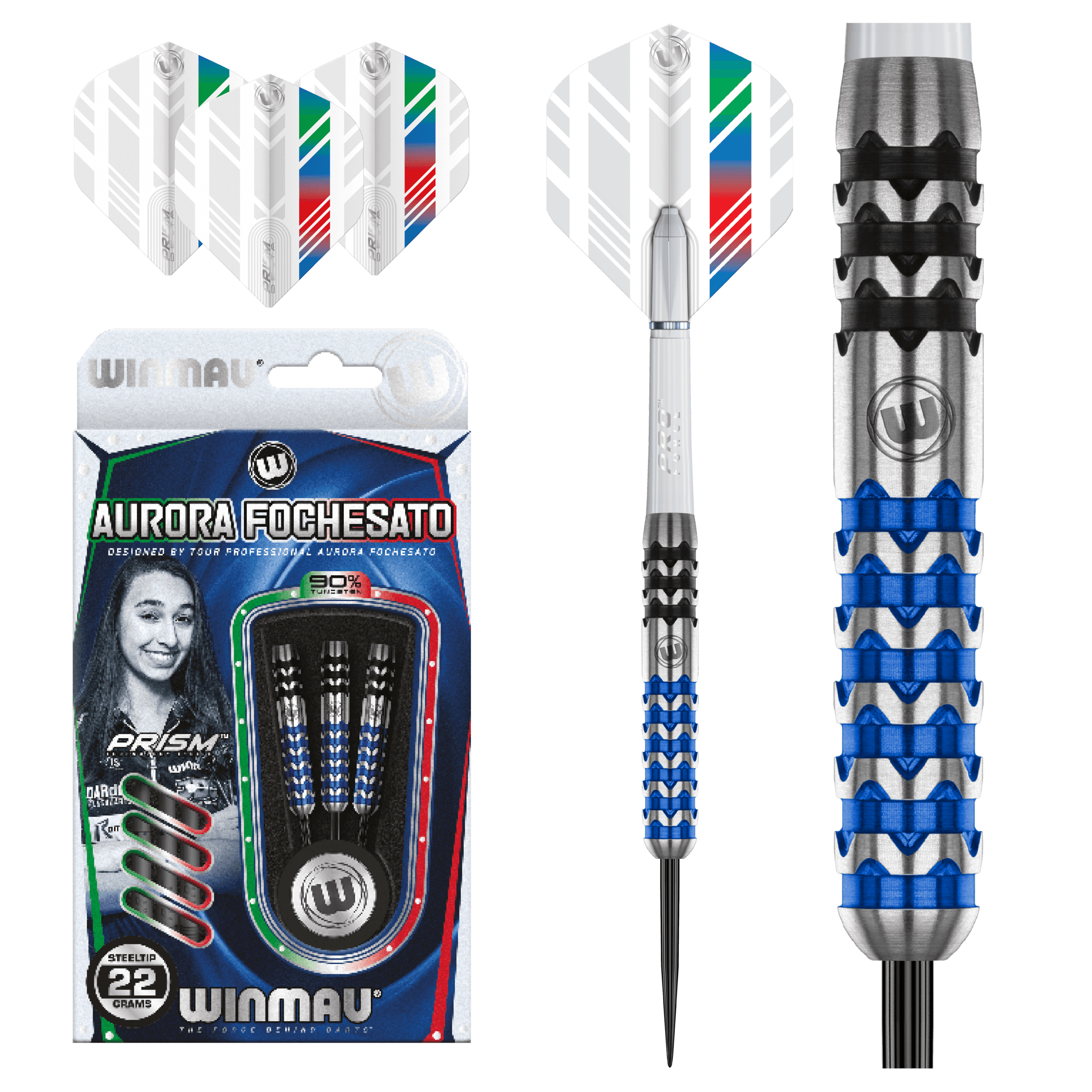 Winmau - Aurora Fochesato 90% - Sada Steel Šípok - Direct Darts - 2