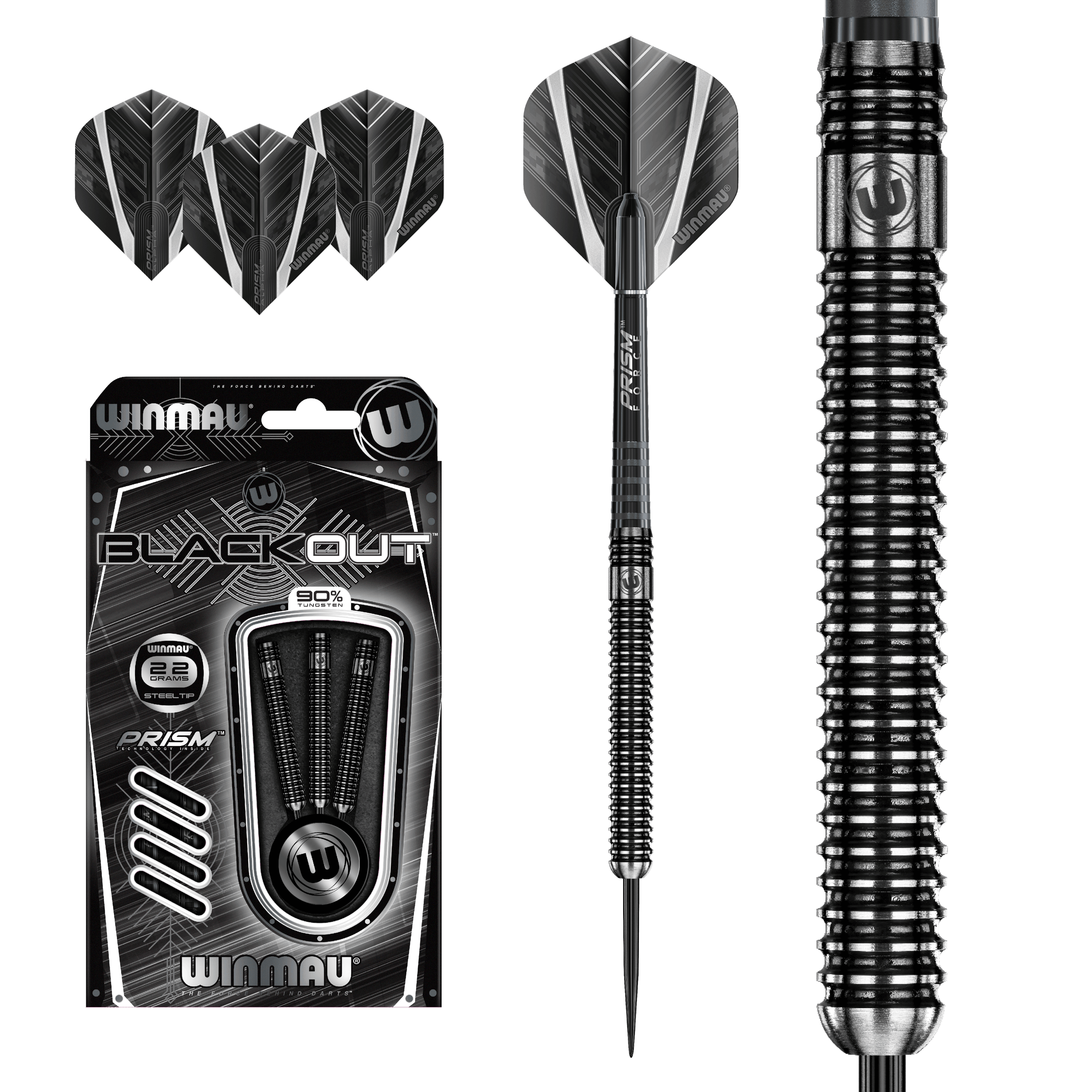 Winmau - Blackout 90% - Sada Steel Šípok - Direct Darts - 2