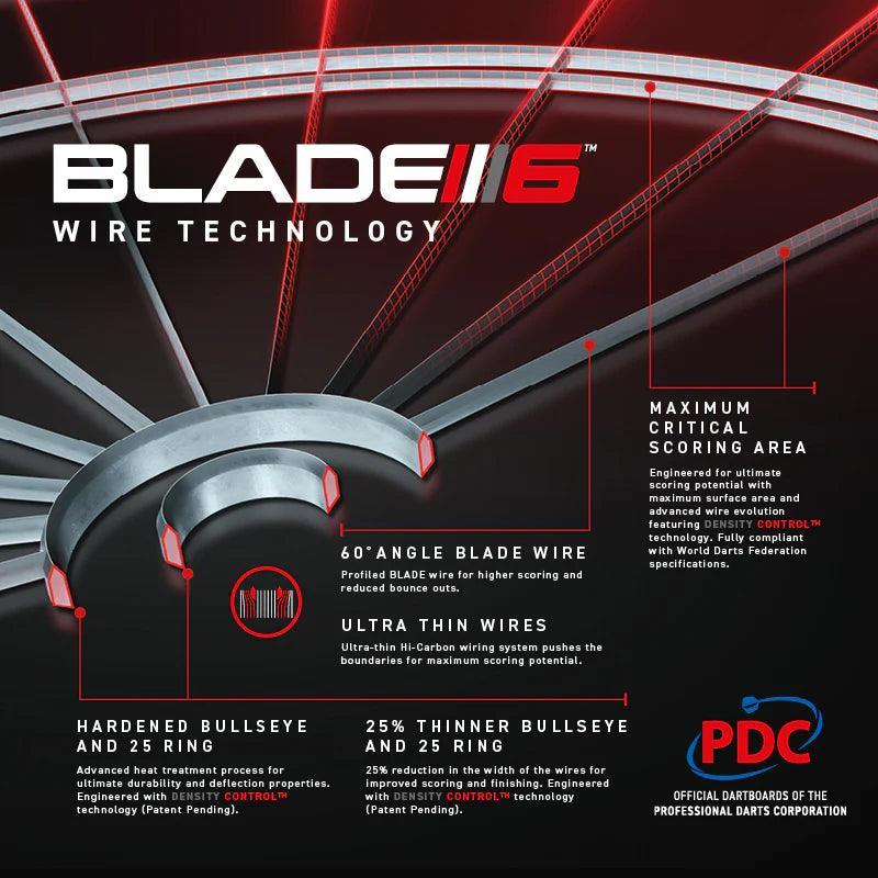 Winmau - Blade 6 Triple Core Pdc Logoval - Sisalový Terč Na Šípky - Direct Darts - 2