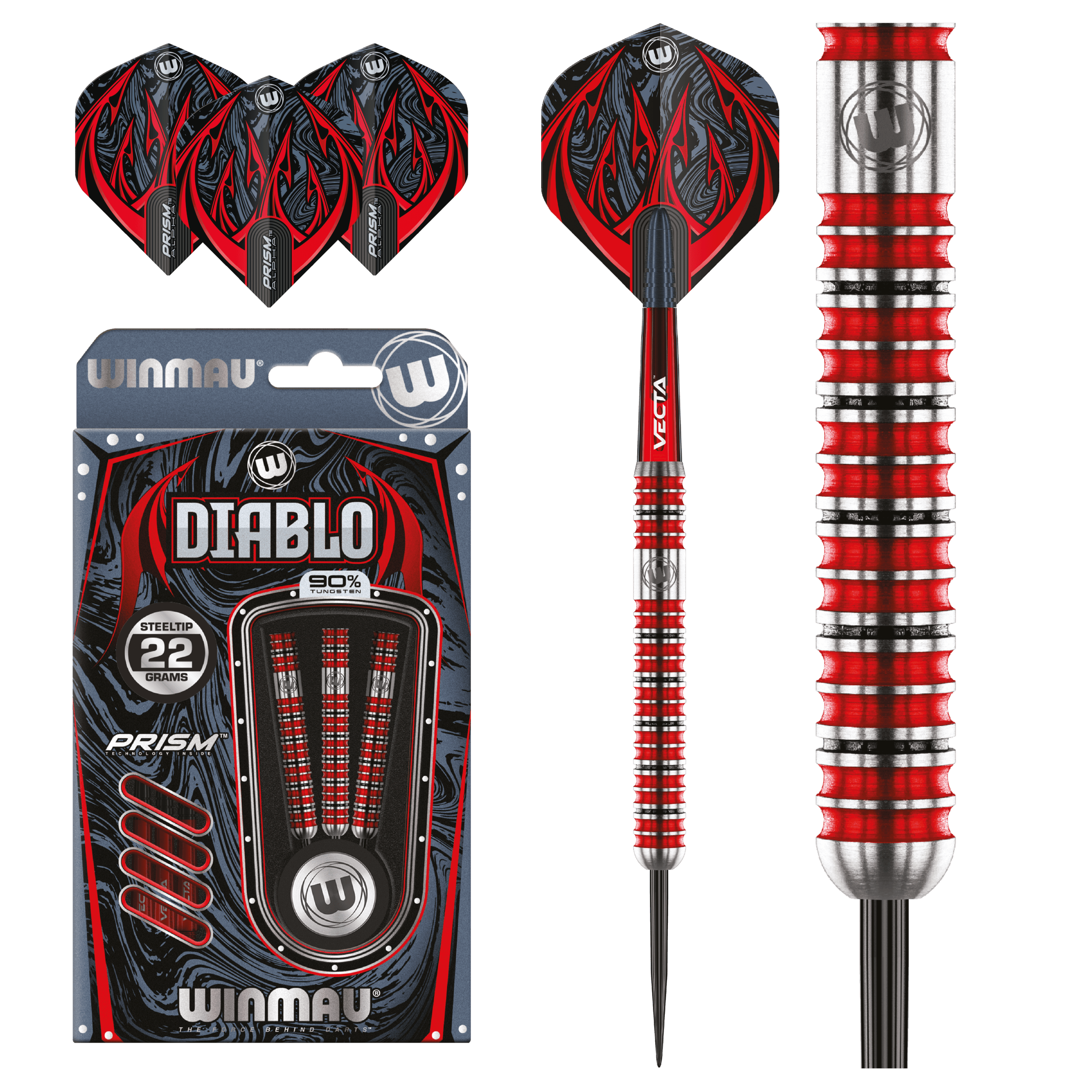Winmau - Diablo 90% V2 - Sada Steel Šípok - Direct Darts - 2