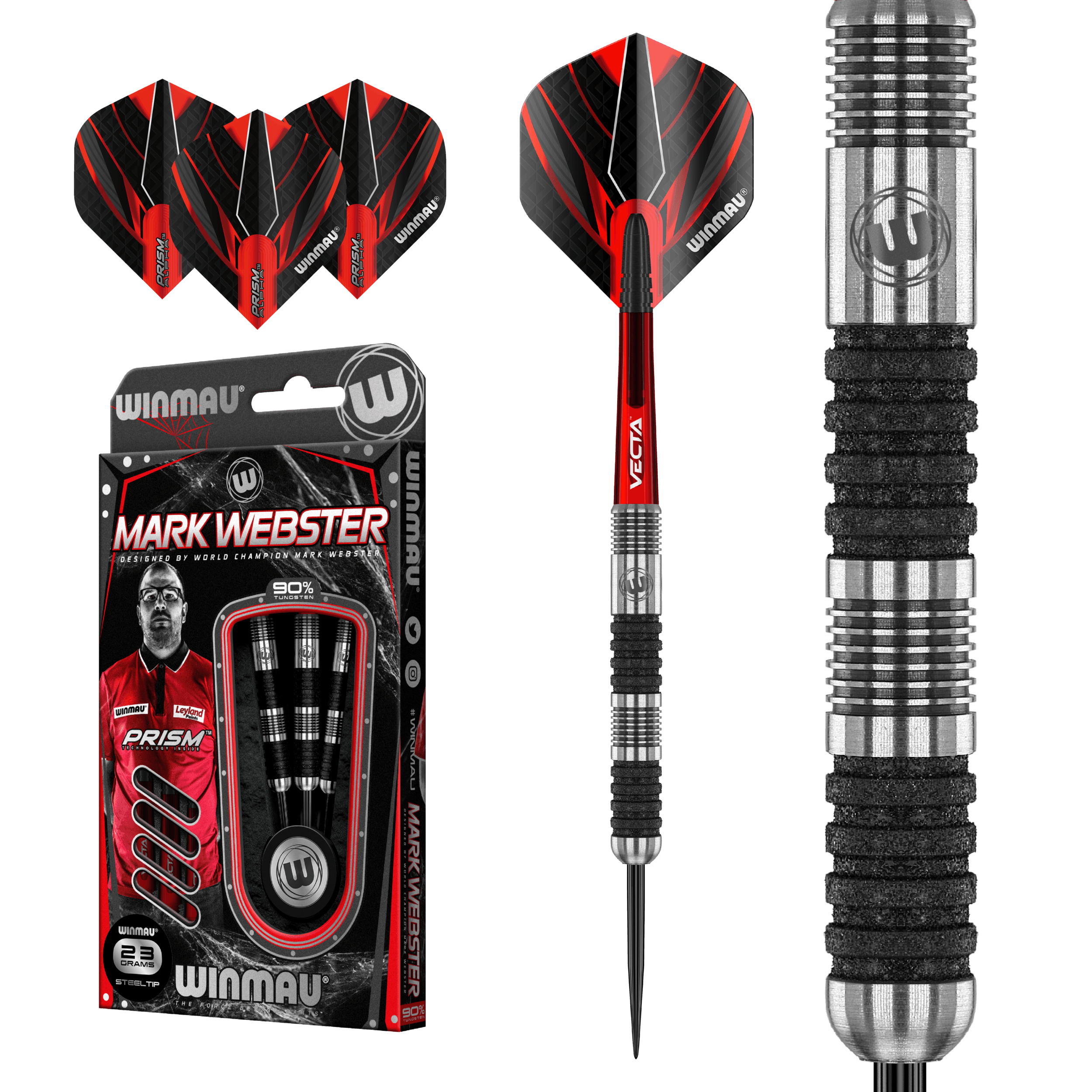 Winmau - Mark Webster 90% - Sada Steel Šípok - Direct Darts - 2