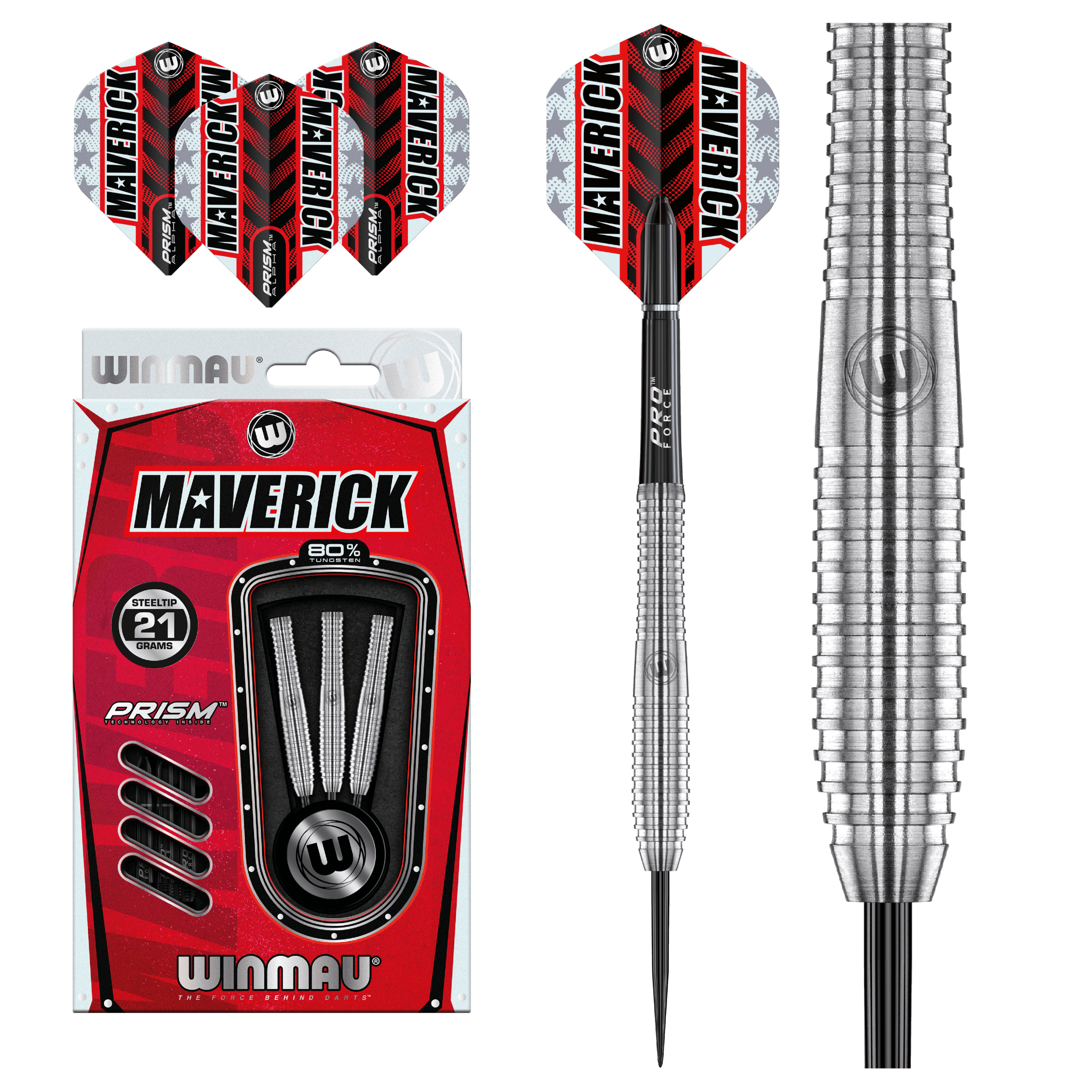 Winmau - Maverick 80% - Sada Steel Šípok - Direct Darts - 2