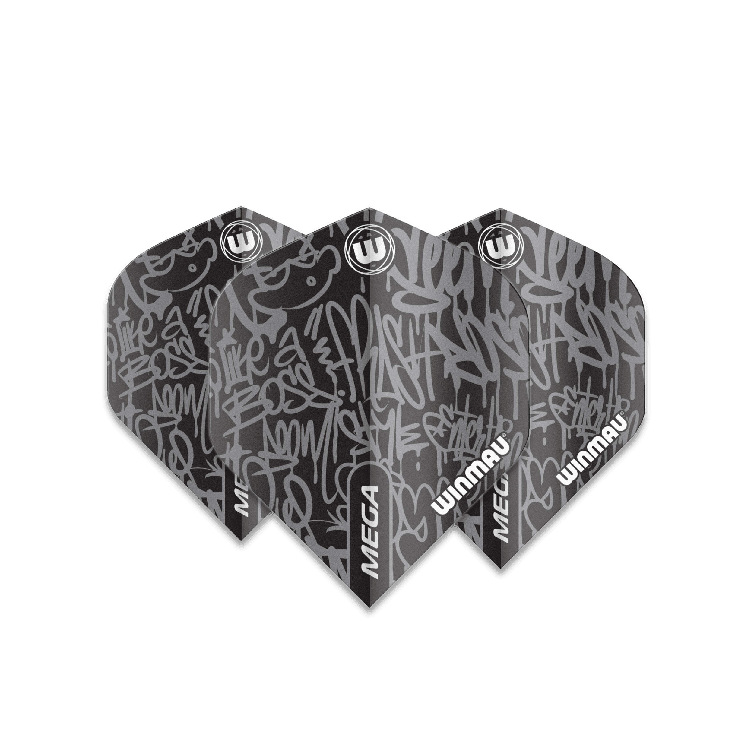 Winmau - Mega Standard Čierna - 75 Micron - Letky Na Šípky - Direct Darts - 1