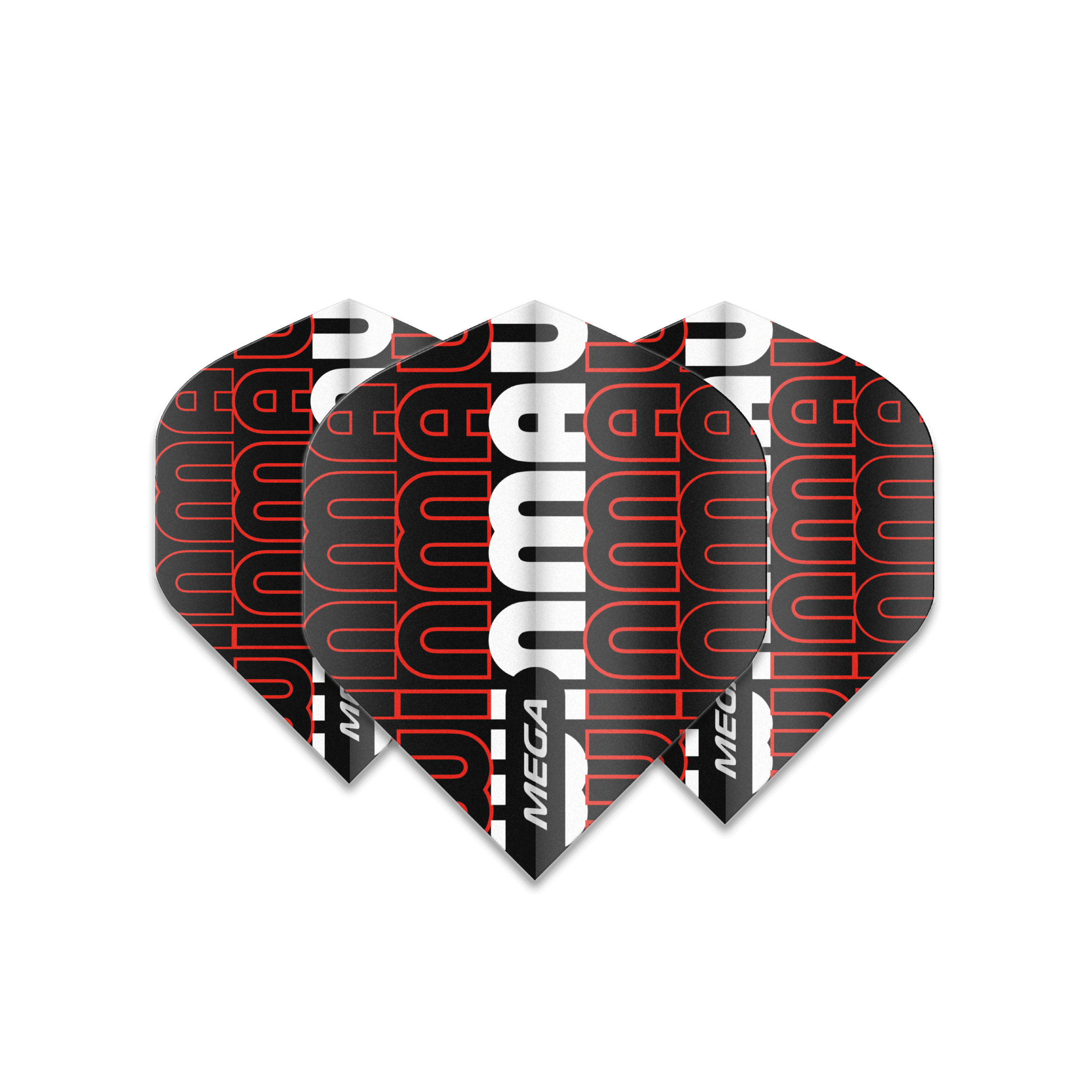 Winmau - Mega Standard Čierna & Červená - 75 Mikrón - Letky Na Šípky - Direct Darts - 1