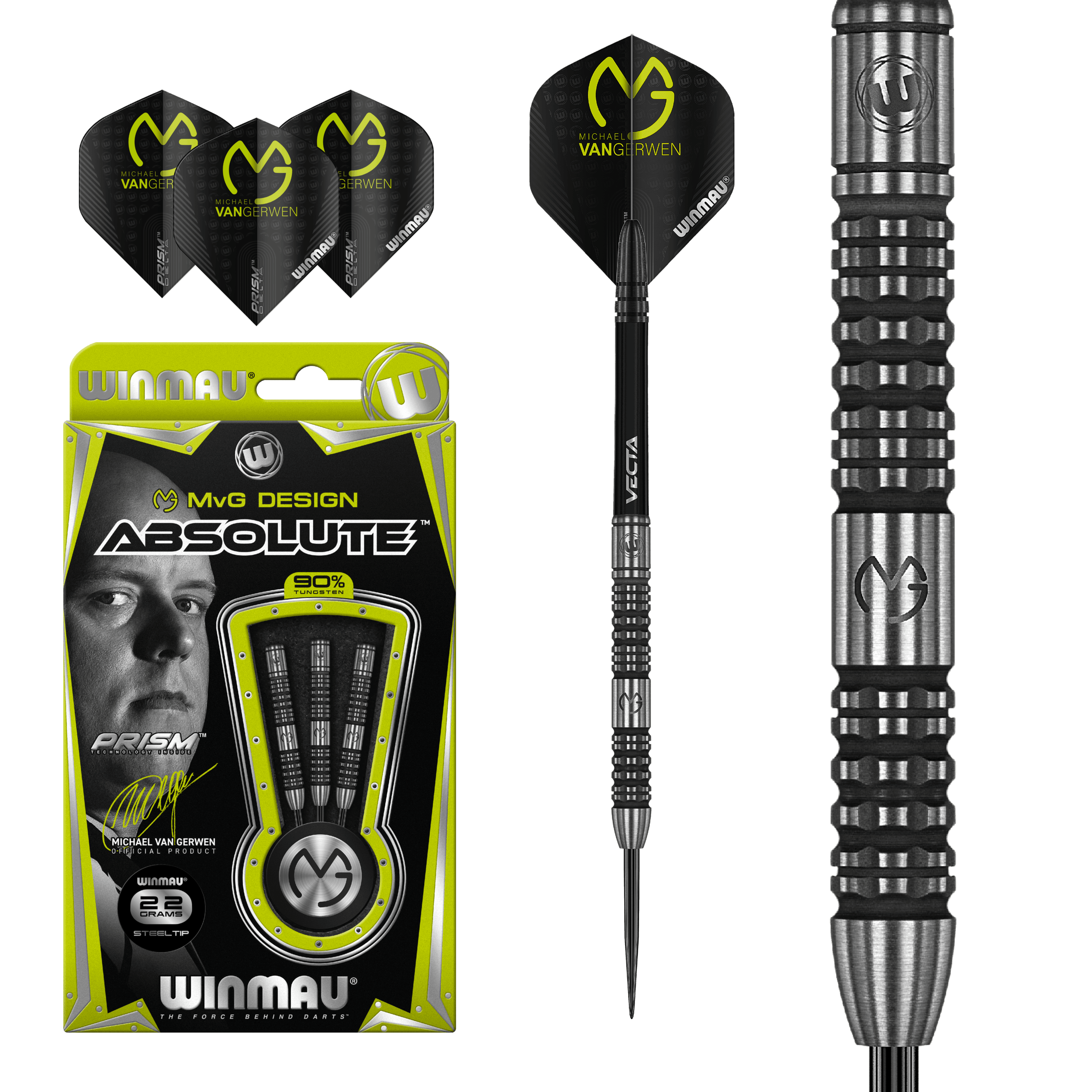 Winmau - Mvg Absolute 90% - Sada Steel Šípok - Direct Darts - 2