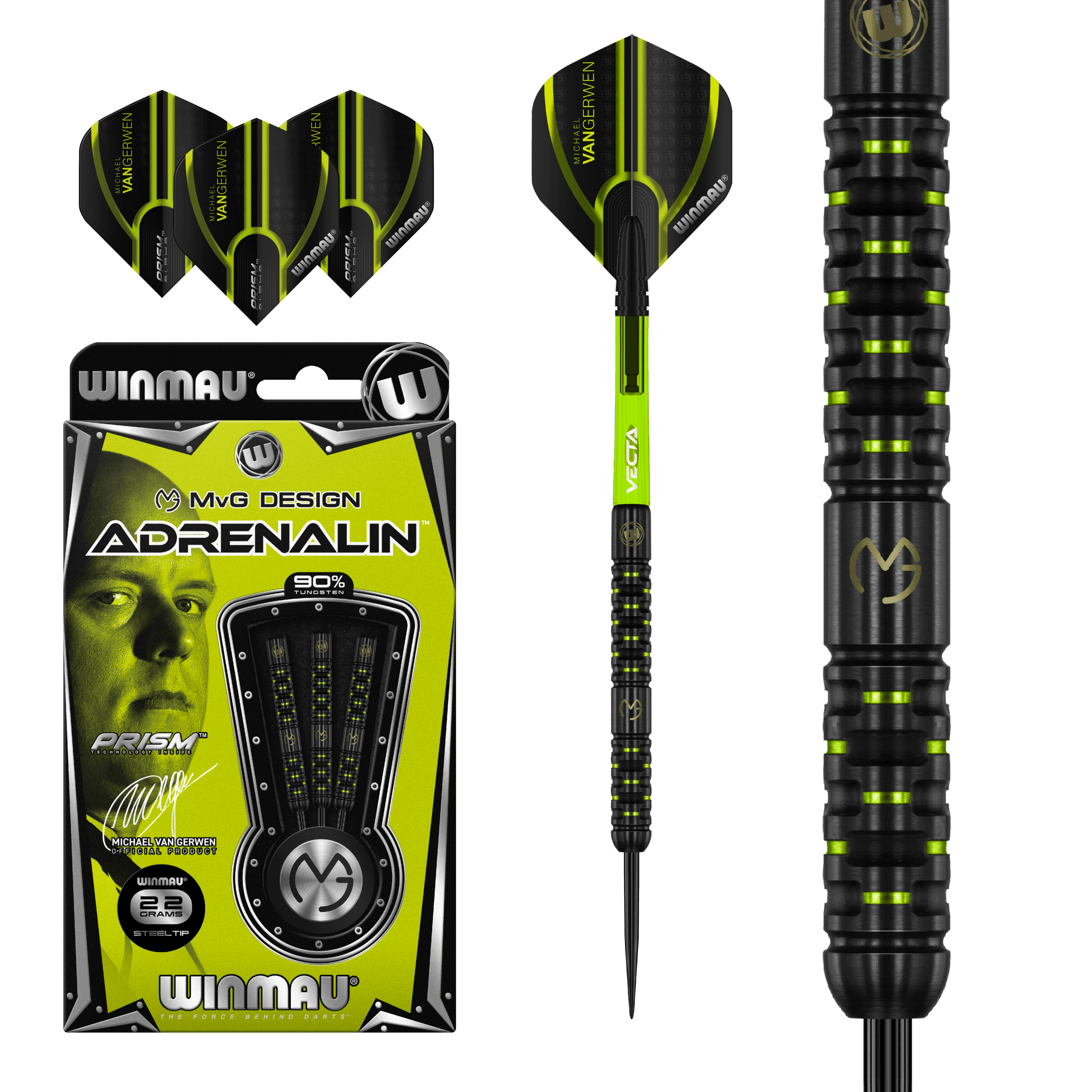 Winmau - Mvg Adrenalin 90% - Sada Steel Šípok - Direct Darts - 2