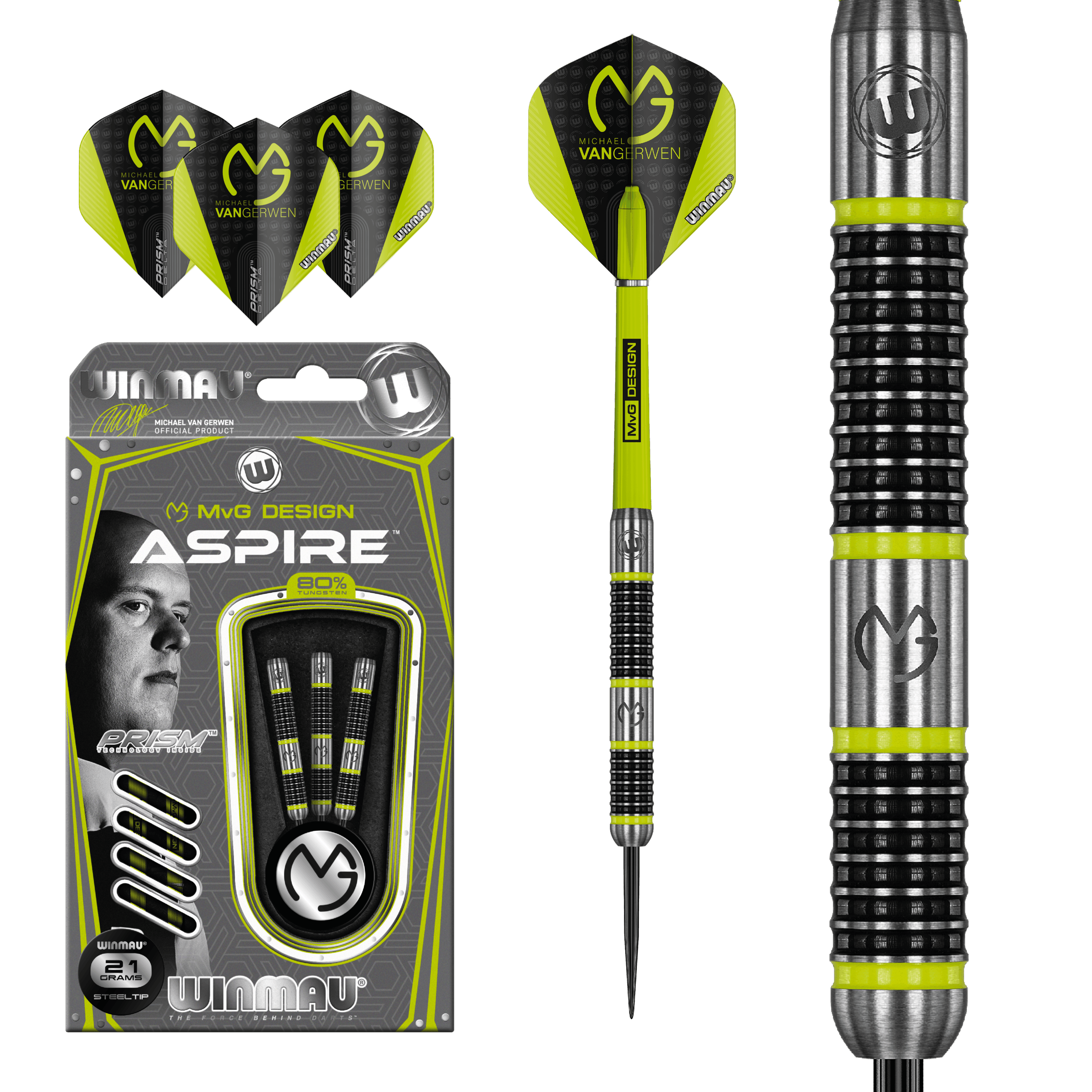 Winmau - Mvg Aspire 80% - Sada Steel Šípok - Direct Darts - 2