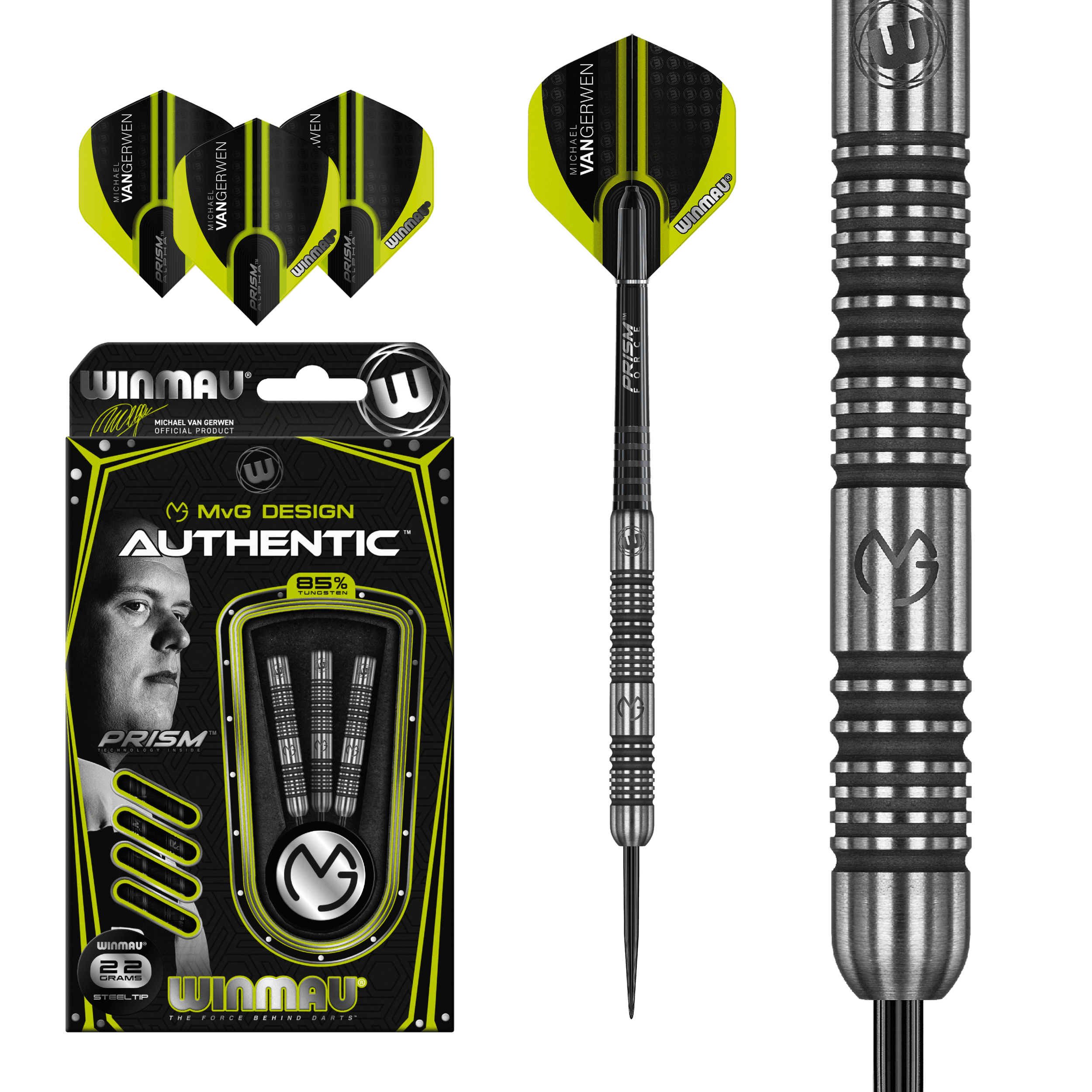 Winmau - Mvg Authentic 85% - Sada Steel Šípok - Direct Darts - 2