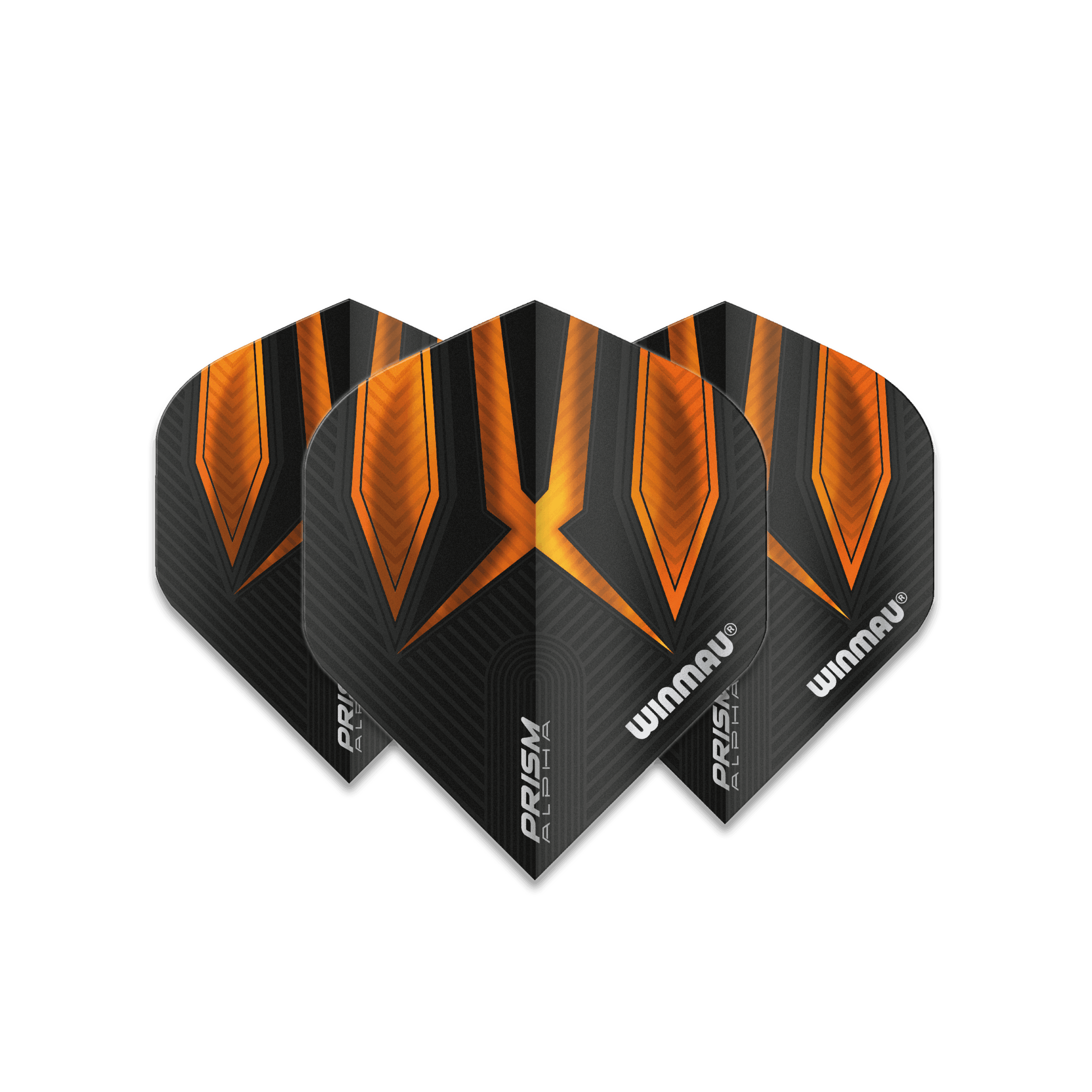 Winmau - Prism Alpha Čierna & Oranžová - 100 Mikrón - Letky Na Šípky - Direct Darts - 1