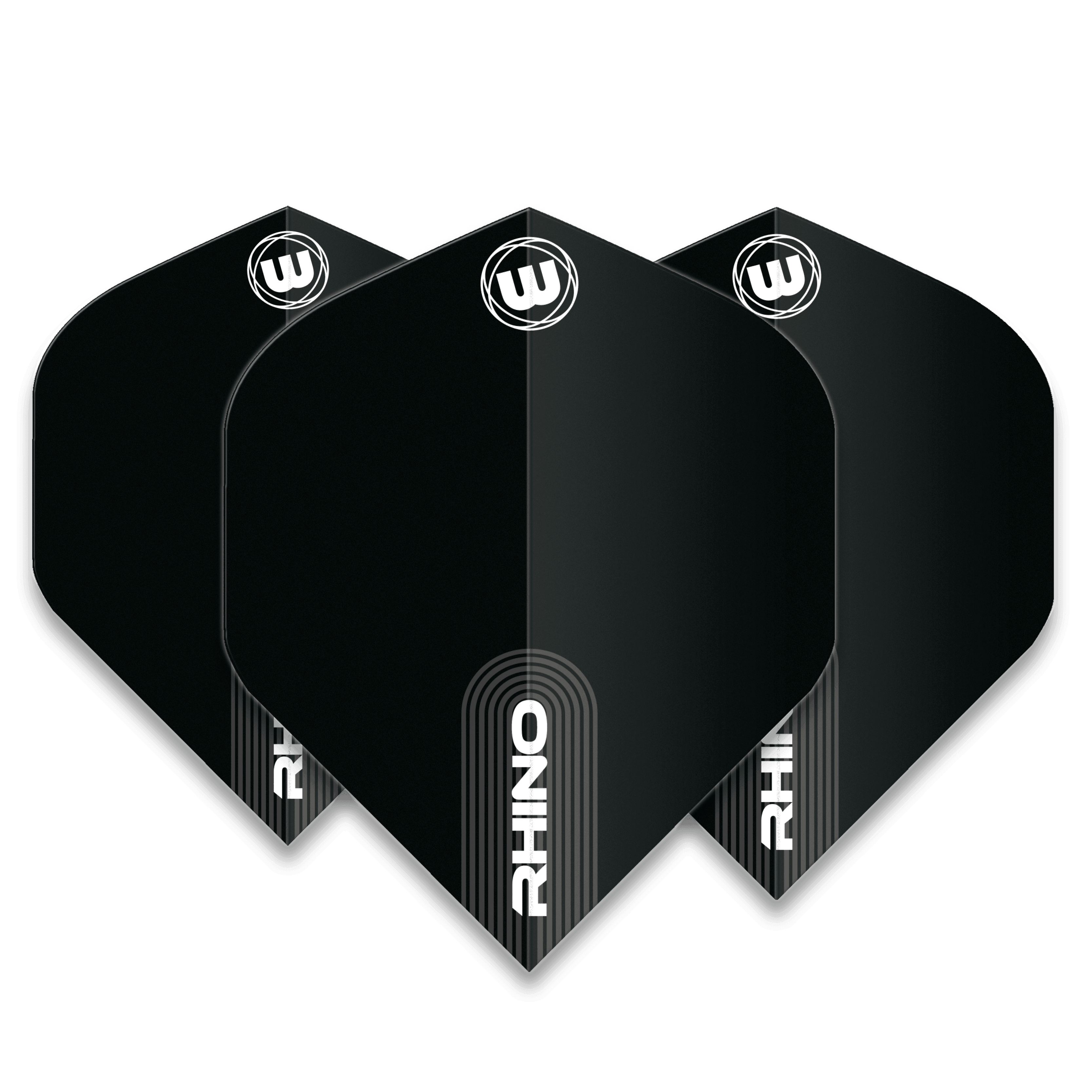 Winmau - Rhino Čierna Extra Hrubý Standard - 100 Mikrón - Letky Na Šípky - Direct Darts - 1