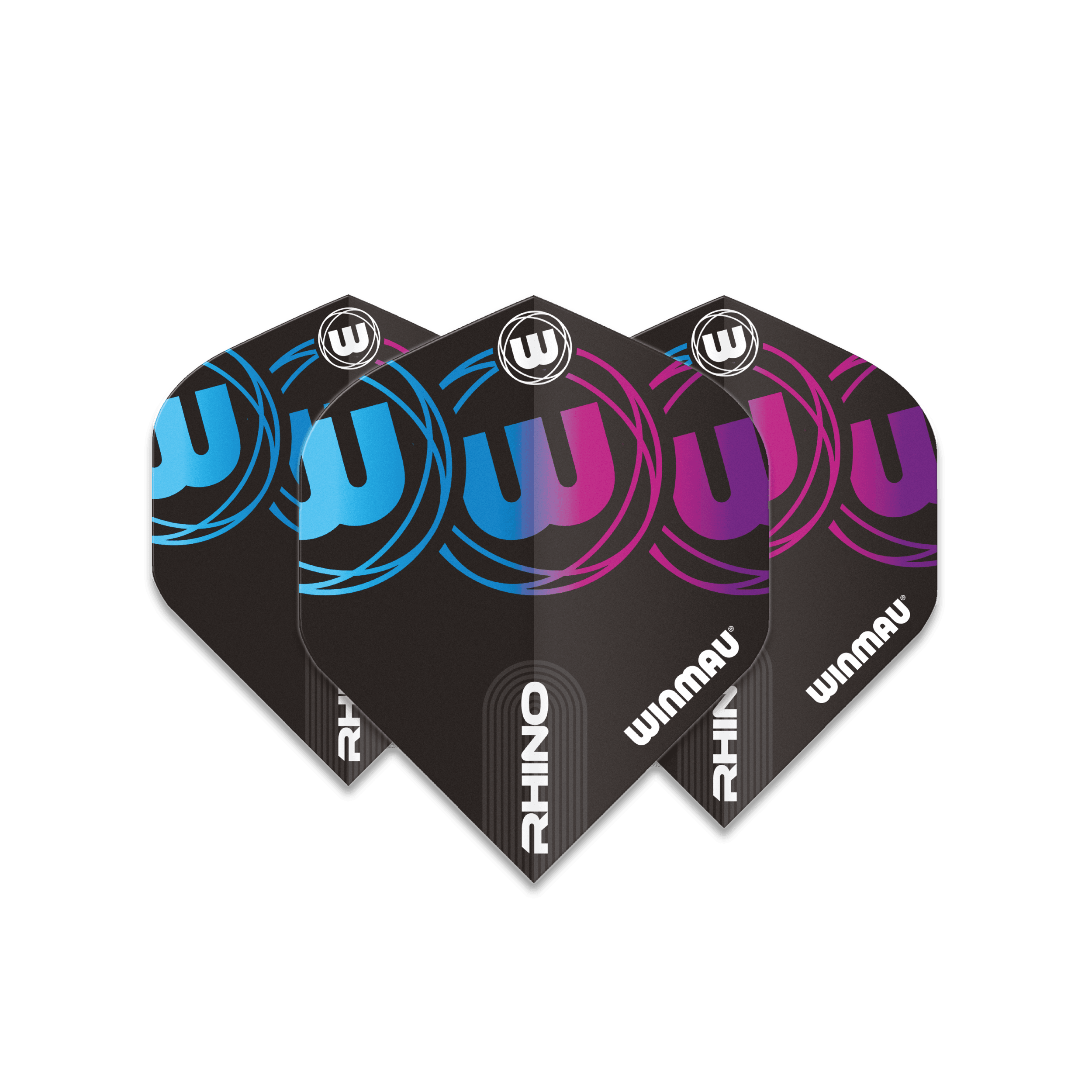 Winmau - Rhino Modrá & Fialová - 100 Mikrón - Letky Na Šípky - Direct Darts - 1