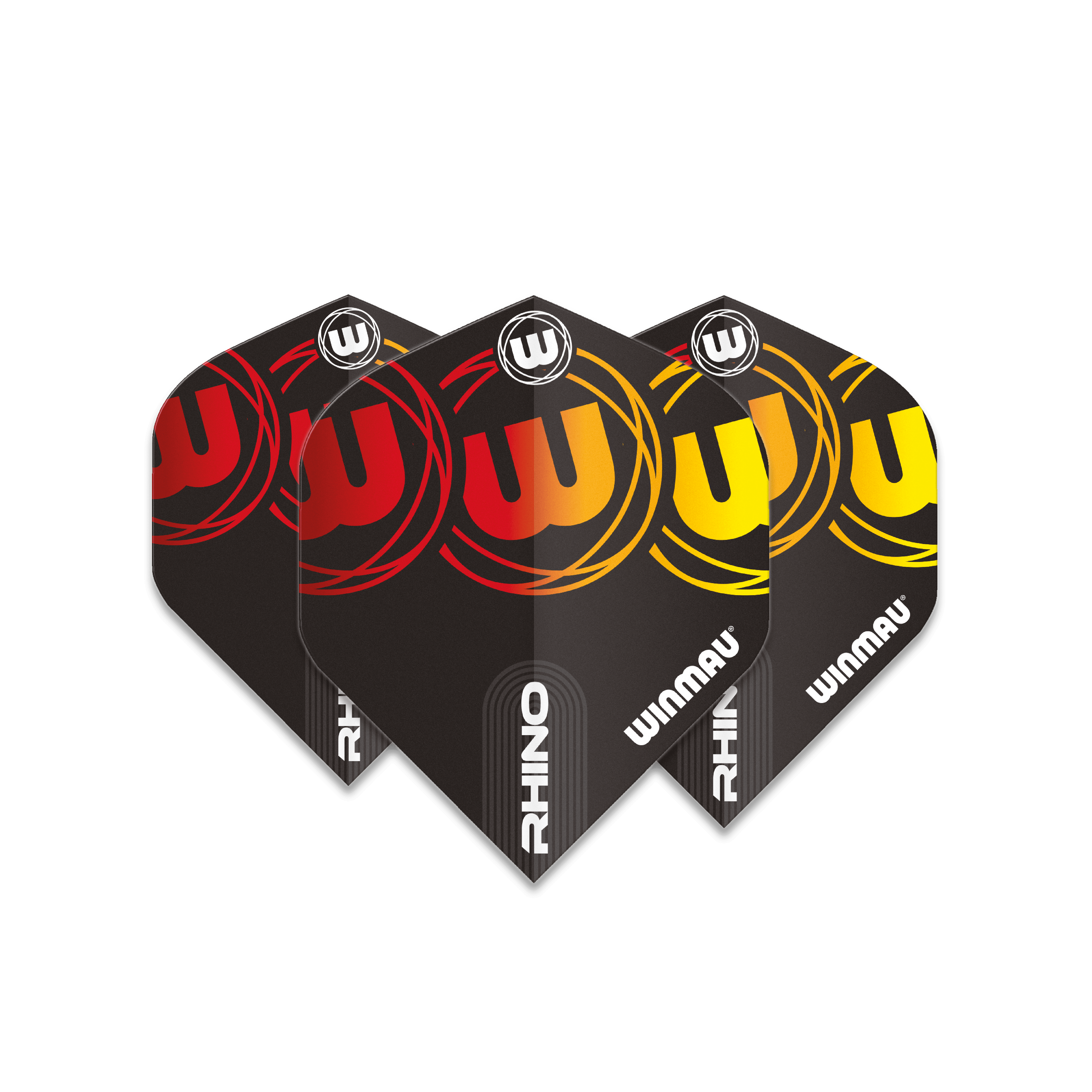 Winmau - Rhino Červená & Žltá - 100 Mikrón - Letky Na Šípky - Direct Darts - 1