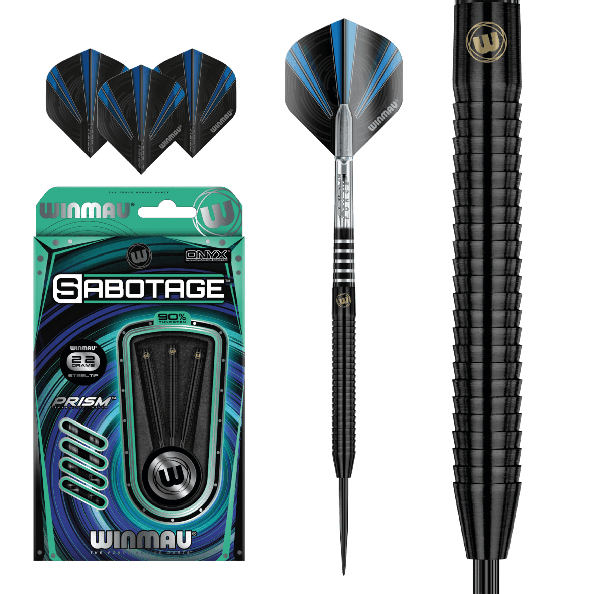 Winmau - Sabotage Onyx 90% - Sada Steel Šípok - Direct Darts - 2