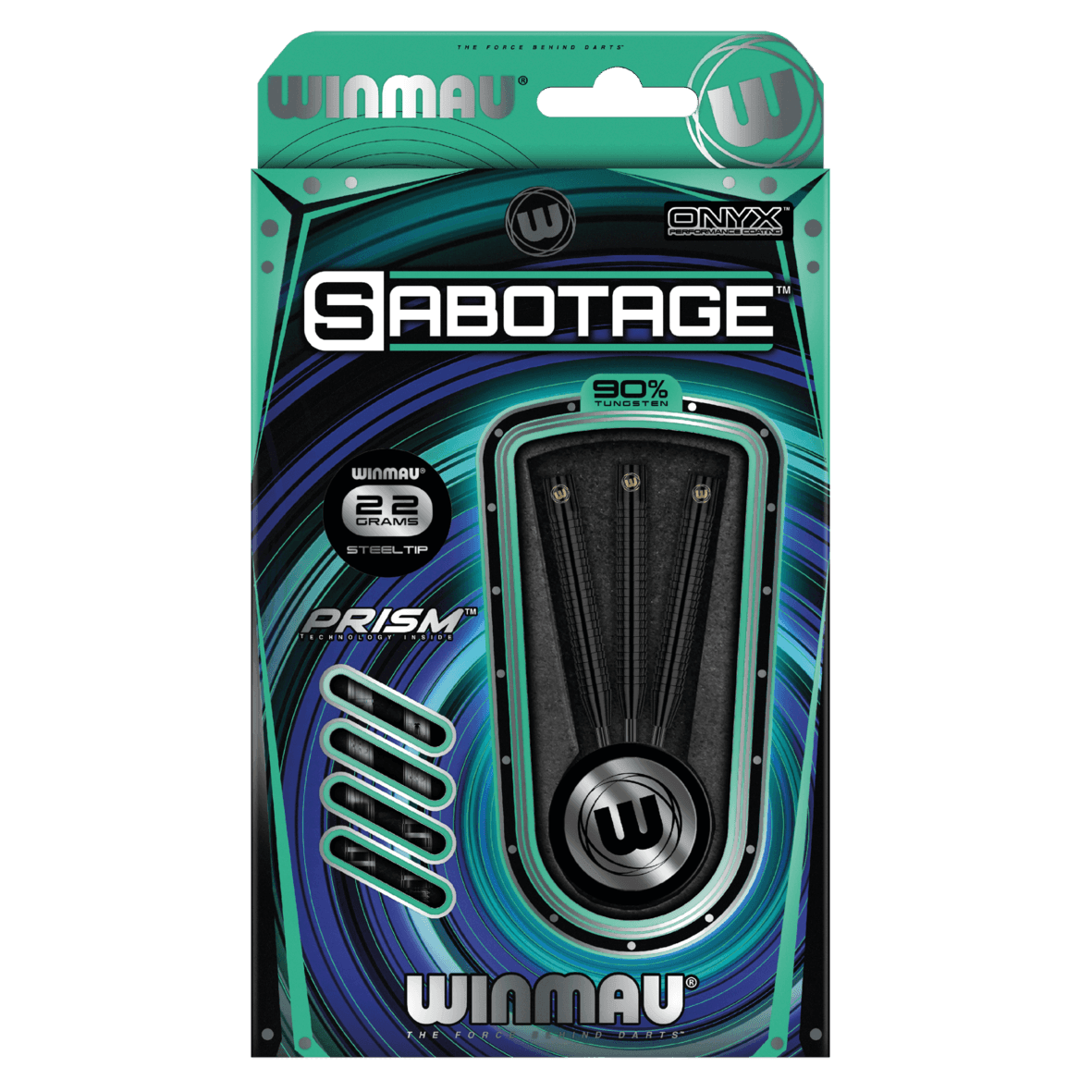Winmau - Sabotage Onyx 90% - Sada Steel Šípok - Direct Darts - 3