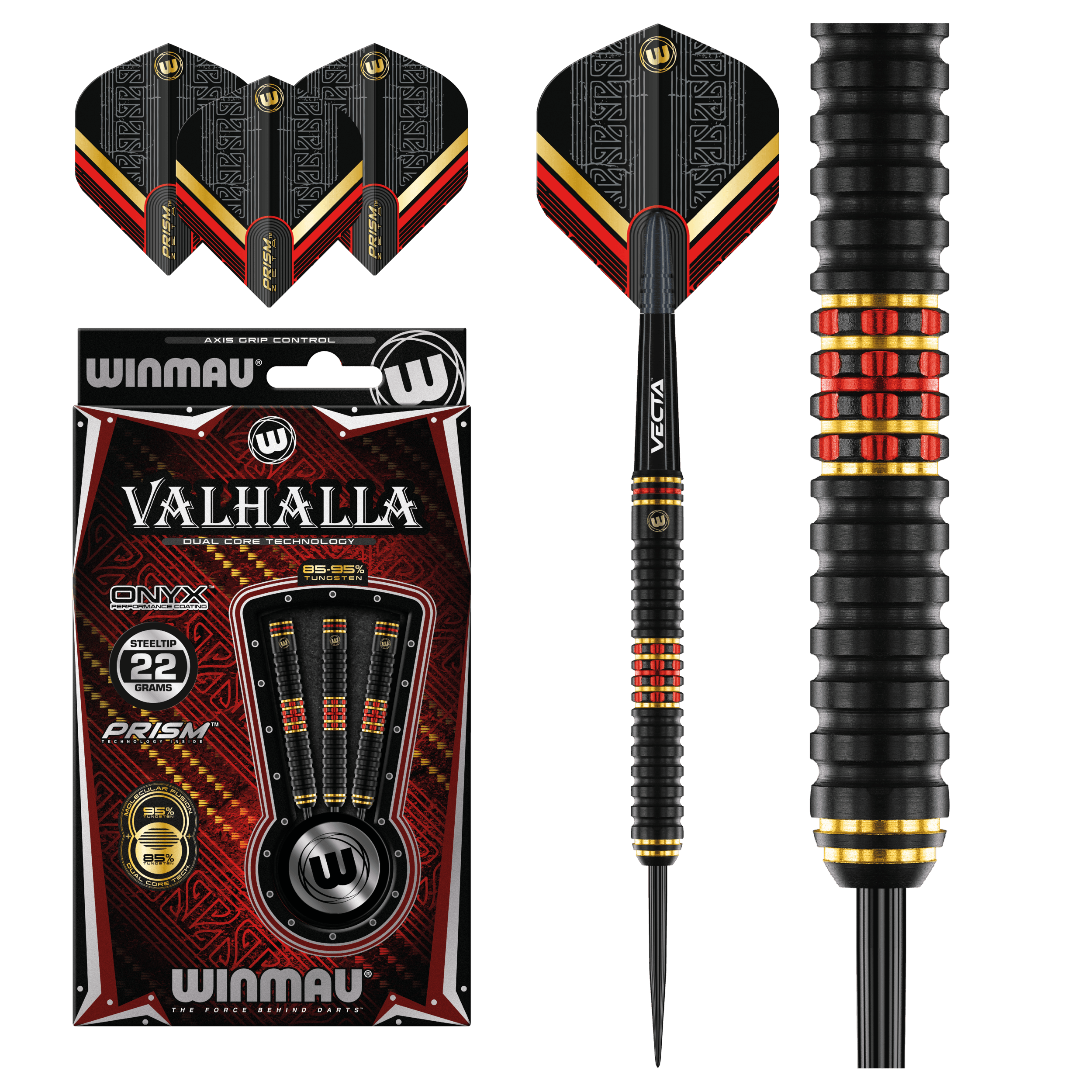 Winmau - Valhalla 95%/85% - Sada Steel Šípok - Direct Darts - 2