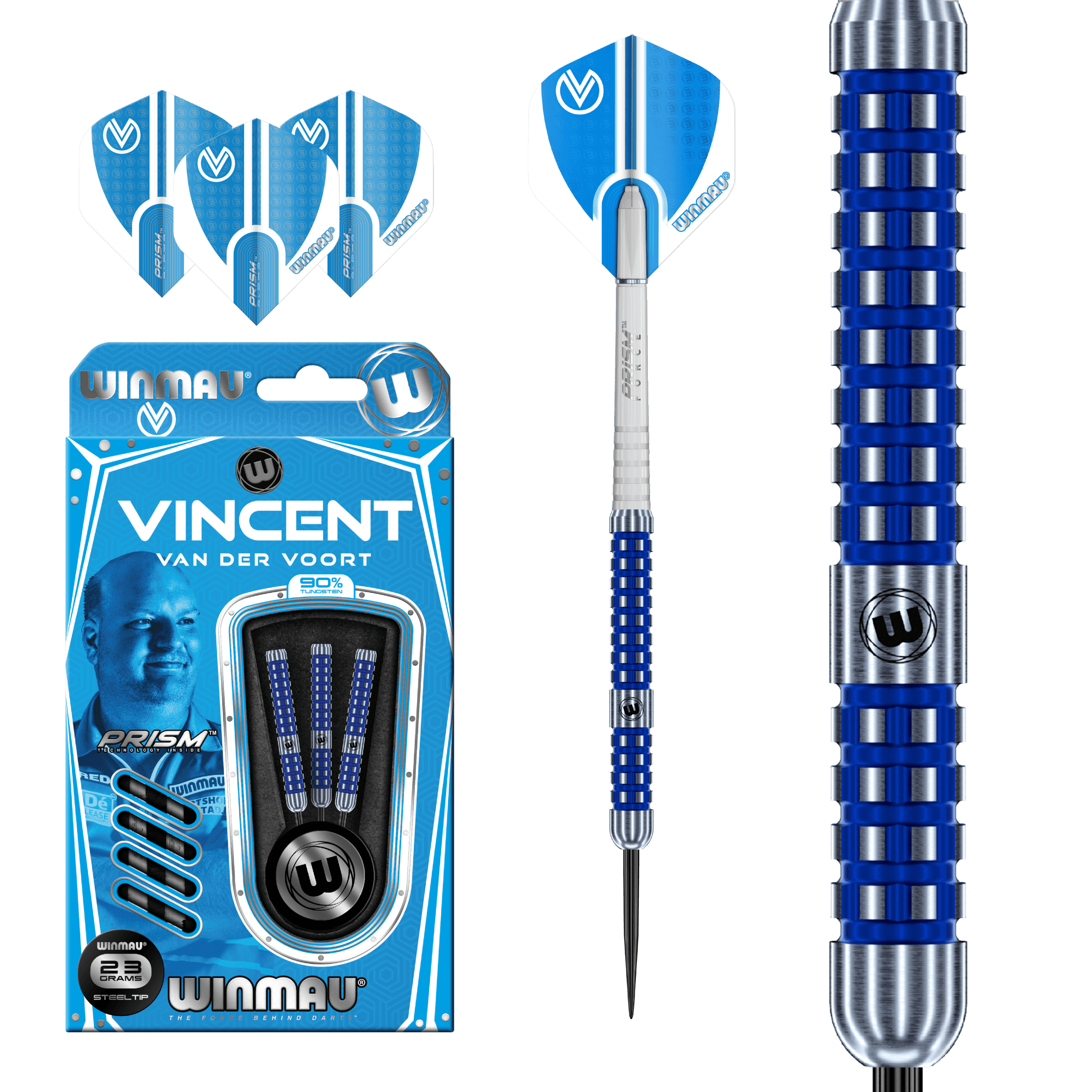Winmau - Vincent Van Der Voort 90% - Sada Steel Šípok - Direct Darts - 2