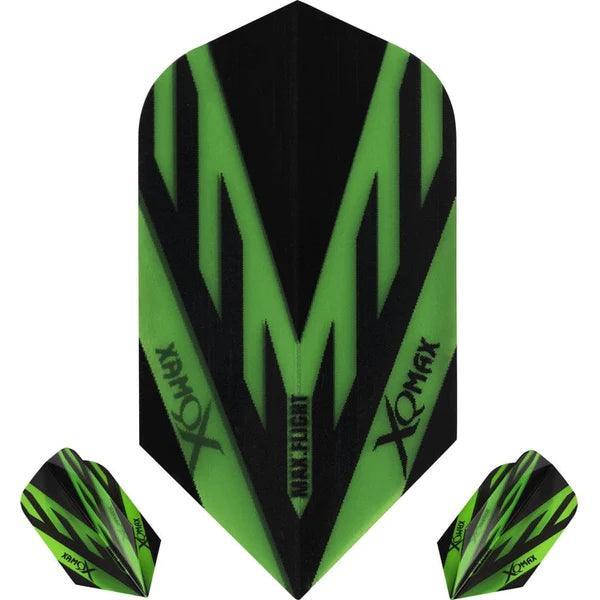 Xqmax - Max Flight - Zelená - Slim - 100 Mikrón - Letky Na Šípky - Direct Darts - 1